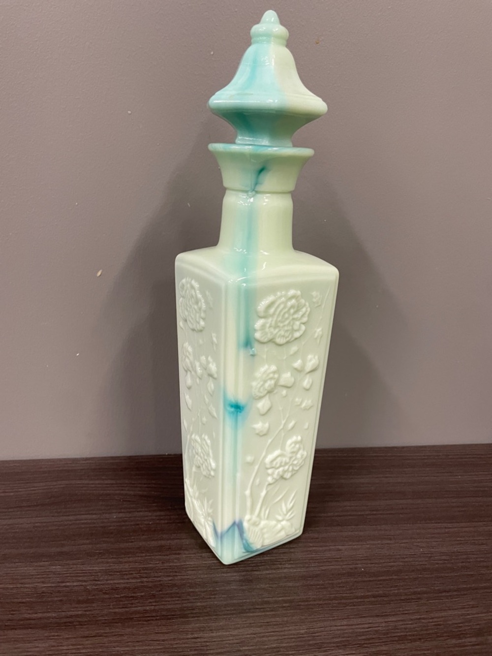 1970s Jim Beam jadeite decanter bottle